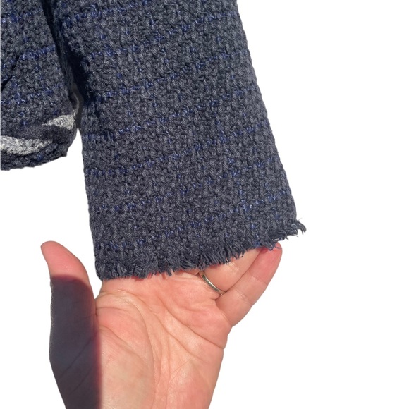 Rebecca Taylor Crochet Tweed Jacket In Dark Violet, Size 2, EUC - Picture 2 of 9